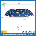 Promotion Bamboo Handle Manual 2 Folding Rain Umbrella